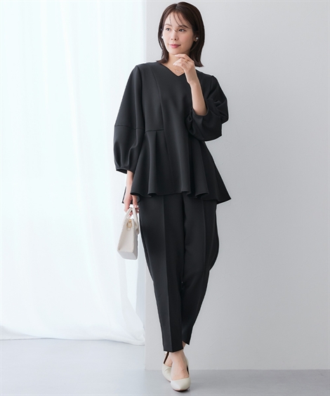 レディース スーツ セットアップ パンツスーツ テーパードパンツ