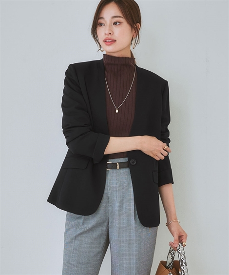 ニッセン（nissen） アウター レディース ジャケット 単品 ノーカラー