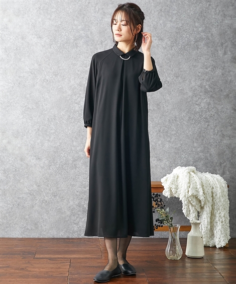 ニッセン 喪服 礼服 レディース 洗える ワンピース ブラックフォーマル