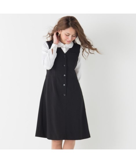 事務服 ベスト スーツ レディース セット ワンピース 洗える 消臭テープ付 ジャージー 大きいサイズ オフィス 仕事 ビジネス 15号 17号 19号 黒 ニッセン Nissen Zzy4317f0617 家具 インテリア ニッセン 通販 Yahoo ショッピング