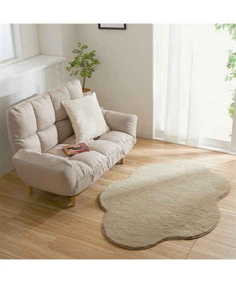 ラグ 5色から選べる洗えるくもの形のふわふわラグ カーペット 約100 150cm ニッセン Nissen Zzy4319b6792 ニッセンyahoo 店 通販 Yahoo ショッピング