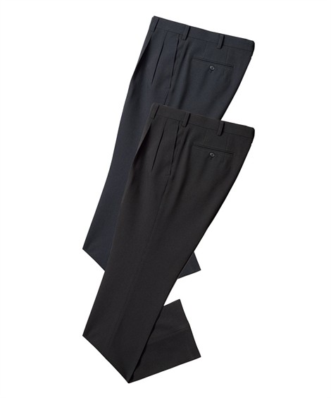 スラックス ビジネス メンズ ストライプツータック 2本組 パンツ ウエスト94 1cm ニッセン Nissen Zzy4319d6053 ニッセンyahoo 店 通販 Yahoo ショッピング