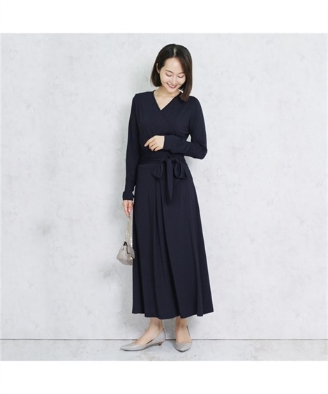 ワンピース ロング マキシ レディース Martha マーサ カシュクール ジャージ ー M L Ll ニッセン Nissen Zzy4319h1298 ニッセンyahoo 店 通販 Yahoo ショッピング