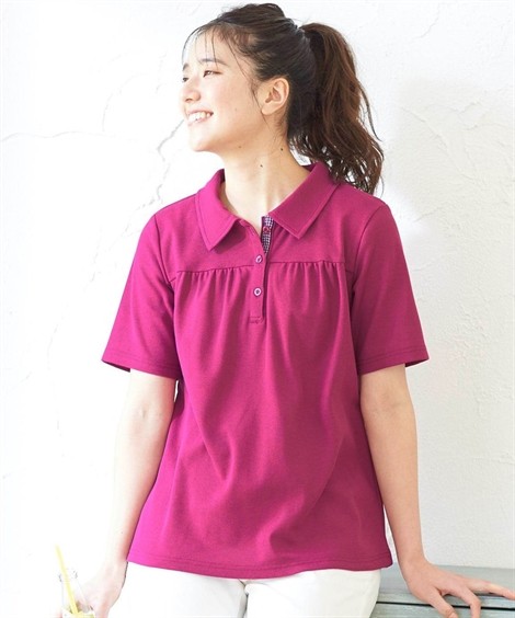 ポロシャツ 大きいサイズ レディース 吸汗速乾 Uvカット 半袖 夏 L 10l ニッセン Nissen Zzy43b0813 ニッセンyahoo 店 通販 Yahoo ショッピング