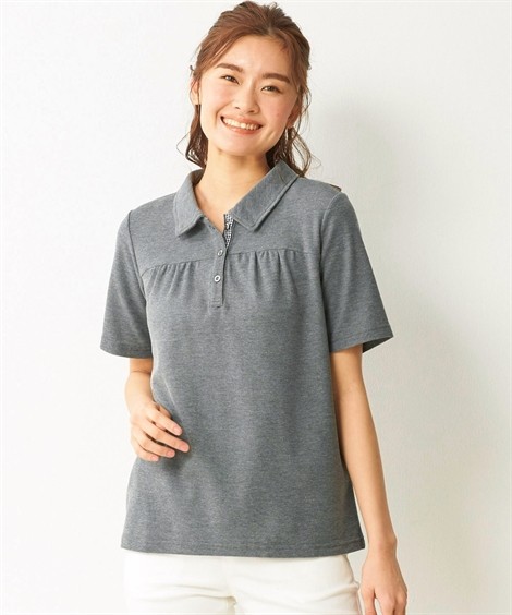 ポロシャツ 大きいサイズ レディース 吸汗速乾 Uvカット 半袖 夏 L 10l ニッセン Nissen Zzy43b0813 ニッセンyahoo 店 通販 Yahoo ショッピング