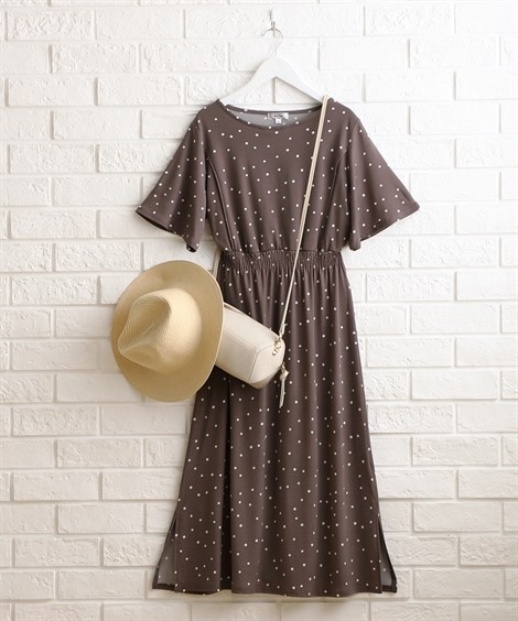 ワンピース マタニティ ママ 産前 産後 授乳服 A I N ドット プリント シャツ M L ニッセン Nissen Zzy43b6644 ニッセンyahoo 店 通販 Yahoo ショッピング