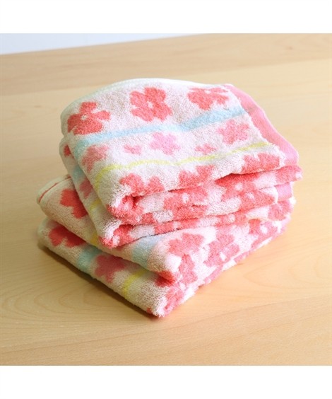 フェイスタオル パステル 花柄 かわいい 同色4枚セット 約 34 80cm ニッセン Nissen Zzy43c2196 ニッセンyahoo 店 通販 Yahoo ショッピング