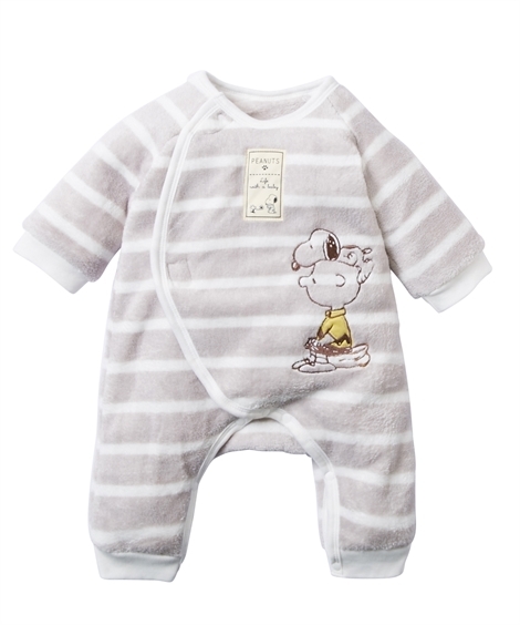 スヌーピー ベビー あったか フリース ボーダー カバーオール 男の子 女の子 子供服 服 冬 身長50 60 60 70cm ニッセン Nissen Zzy43e2663 ニッセンyahoo 店 通販 Yahoo ショッピング