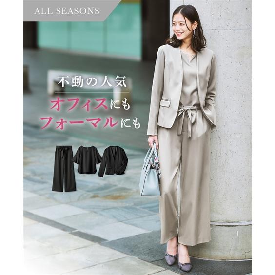 ニッセン（nissen） スーツ パンツ 大きいサイズ レディース ドビー