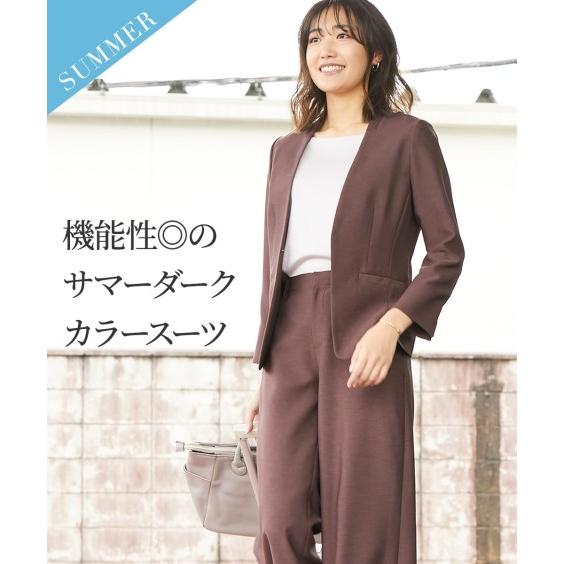 ニッセン（nissen） スーツ レディース 夏の多機能 リネンライク