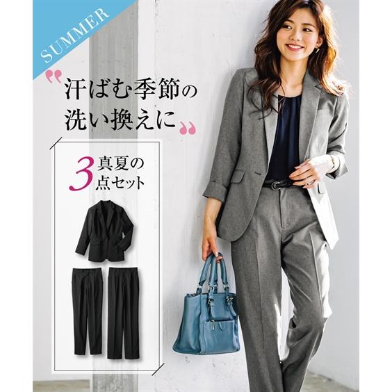 ニッセン スーツ レディース 汗ばむ 洗い替え 夏機能付 2パンツ