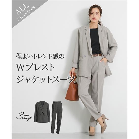 ニッセン スーツ パンツ 大きいサイズ レディース ダブル