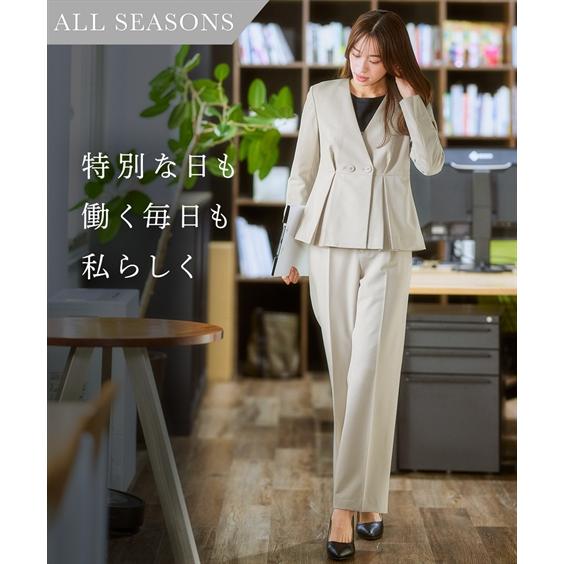 ニッセン（nissen） スーツ パンツ レディース ダブルブレストノー