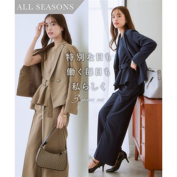 ストライプ柄ジャケット＆スラックスパンツセットアップ（スーツセット