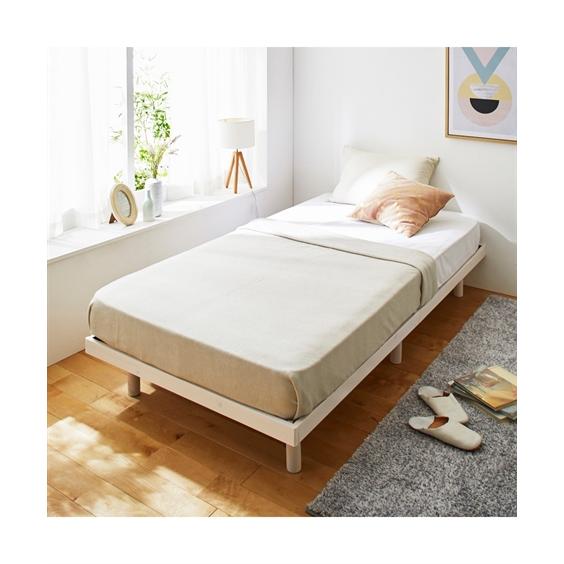 ベッド 高さが変えられる 天然木 パイン材 すのこ フレーム + マットレス セミダブル ニッセン nissen - 23