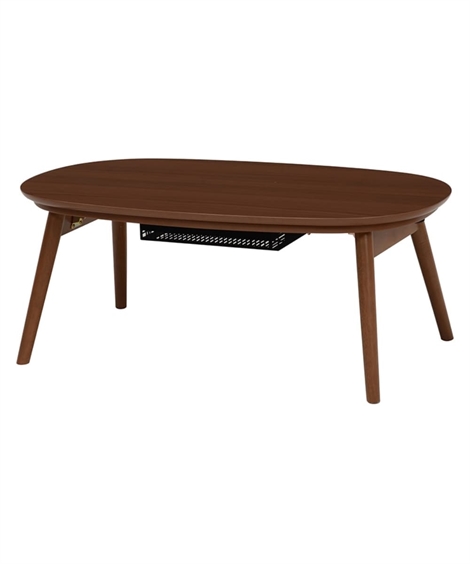 こたつ テーブル コンパクトサイズの折れ脚 幅90cm 楕円形 ニッセン nissen