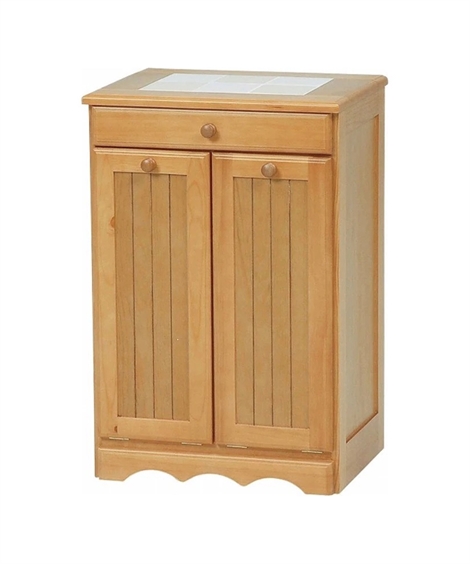 ゴミ箱 天然木パイン材の ダストボックス キッチン カウンター 幅47cm