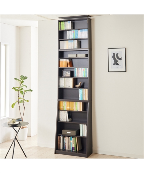 ニッセン（nissen） 1cmピッチ薄型大容量文庫本ラック 幅90cm セット