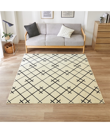 ニッセン（nissen） ラグ カーペット 絨毯 撥水タフトラグ 防ダニ 抗菌