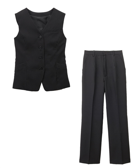 パンツ 事務服 9号 11号 13号 黒無地 ニッセン Nissen ニッセン Paypay