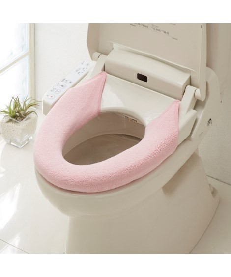 トイレ・バス用品|ふんわりフィット便座カバー O型 ニッセン nissen(A・ピンク)