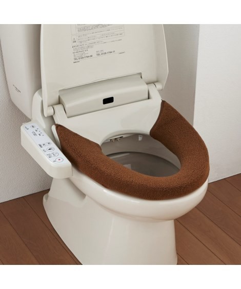 トイレ・バス用品|ふんわりフィット便座カバー O型 ニッセン nissen(K・ブラウン)