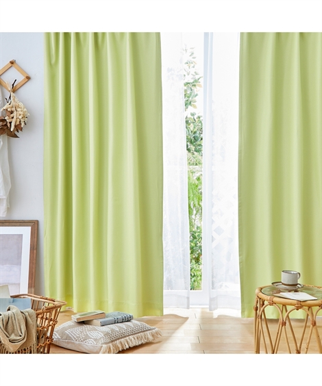 ニッセン（nissen） カーテン ドレープ 遮光裏地付ワッフル 幅100×長さ