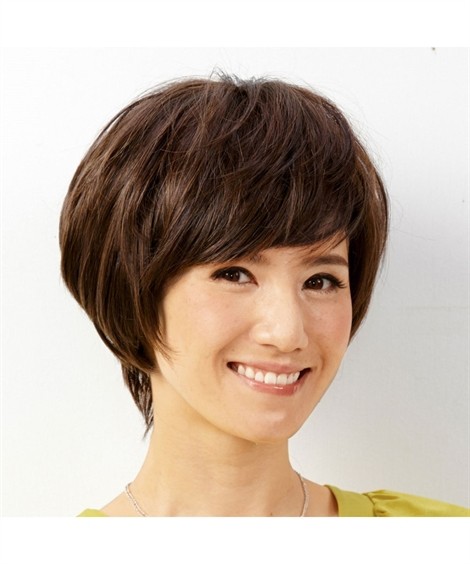 ウィッグ ずれにくい 小顔みせ 耐熱 フルウィッグ 固定ピン付 シャギーショート ニッセン nissenの画像