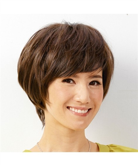 ウィッグ ずれにくい 小顔みせ 耐熱 フルウィッグ 固定ピン付 シャギーショート ニッセン nissenの画像