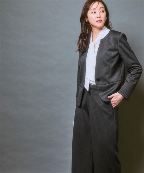 ニッセン（nissen） スーツ レディース ビジネス パンツ ジャージー