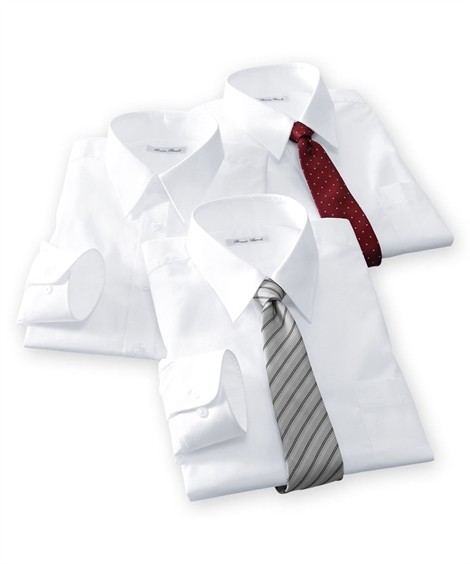 ワイシャツ ビジネス メンズ 抗菌防臭形態安定 長袖 3枚組 レギュラー 
