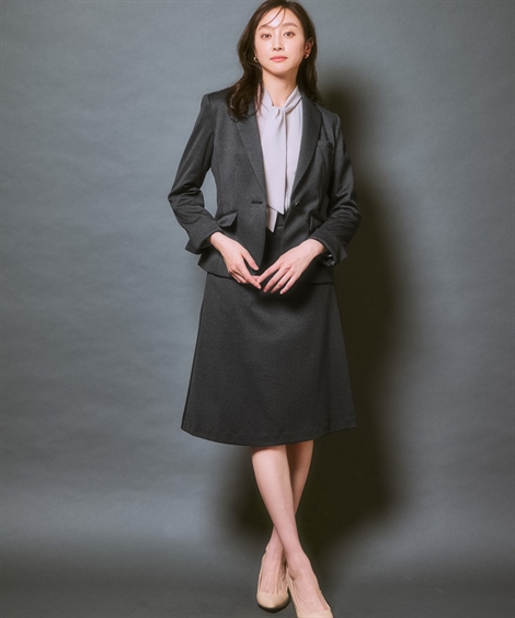 スーツ レディース SOBODY カノコ ジャージー スカート LL〜3L ニッセン nissen ニッセン（nissen） スーツ レディース SOBODY カノコ ジャージー