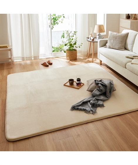 ニッセン（nissen） ラグ カラー ボアラグ 無地 90×185cm 5mm