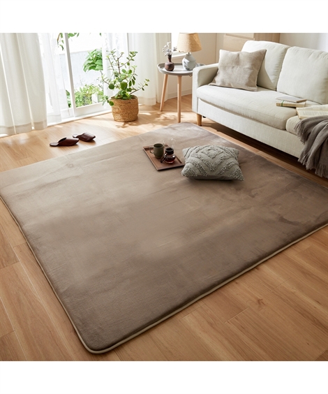 ニッセン（nissen） ラグ カラー ボアラグ 無地 185×185cm 5mm×130cm