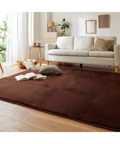 ニッセン（nissen） ラグ カラー ボアラグ 無地 185×185cm 5mm×130cm