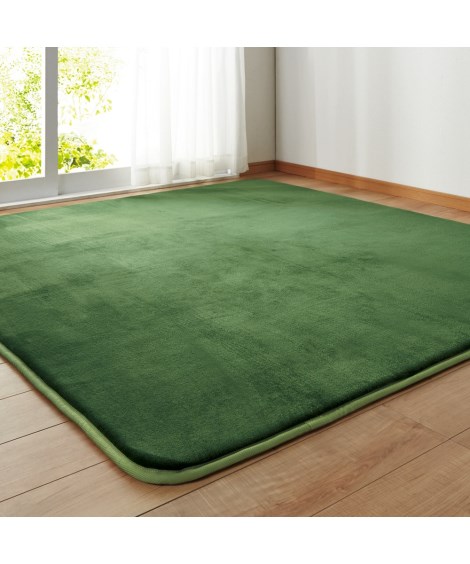 ラグ　カーペット　マット　200×250 厚み20mm グリーン 手織り ウールラグ ギャベ ラグ 200×300 厚手 ウール 100