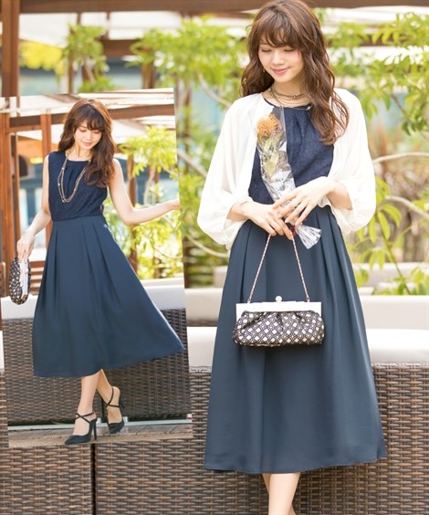 セール安い ドレス パーティー 大きいサイズ レディース 2点セット レース使い ワンピース ノーカラー ドルマン ボレロ フォーマル Ll 3l フォーマル ニッセン Nissen ニッセン Paypayモール店 通販 Paypa 総合3位