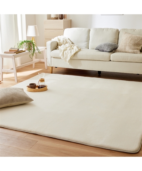 新品☆185×280cm♪白系♪ウレタン入り分厚いボアラグ〇B331 ニッセン（nissen） 単品配送 ラグ 撥水ラグ ボア素材 厚みが選べる5mm