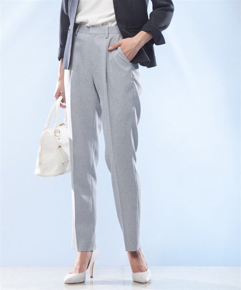 事務服 スーツ レディース パンツ 麻調 洗える ストレッチ 上下別売 オフィス 仕事 夏 大きいサイズ 8l グレイッシュネイビー系 ネイビー ニッセン Nissen ニッセン Paypayモール店 通販 Paypayモール