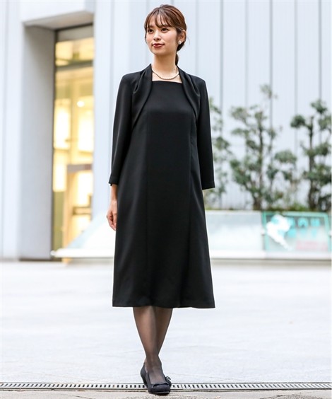 安い100 新品 レディース 礼服 喪服 洗える 防しわ加工 アンサンブル風 デザイン ワンピース オールシーズン 対応 有 ブラック フォーマル Ll 3l ニッセン Nissen ニッセン Paypayモール店 通販 Paypayモール 超特価得価 Hestheimar Is