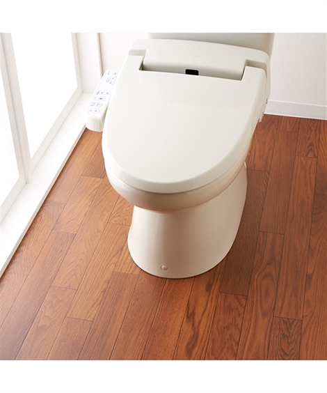 トイレ・バス用品|サッと拭ける　トイレ全面模様替えシート　木目調タイプ（厚手） ニッセン nissen(木目調 ブラウン)