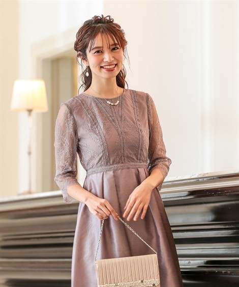 格安 ドレス パーティー レディース はしごレース使い シャンタン ワンピース 結婚式 二次会 お呼ばれ フォーマル 披露宴 謝恩会 同窓会 S M L ニッセン Nissen ニッセン Paypayモール店 通販 Paypayモール 即納特典付き Www Jolimmo Ch