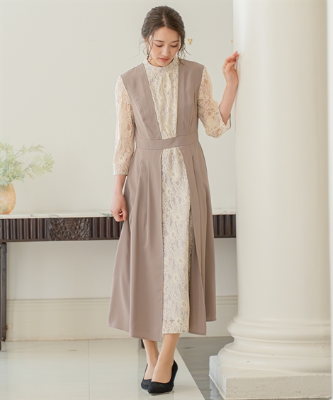 アンティーク ビンテージ 70s USA ワンピース レース ノースリーブドレス cozyvintage_230205r8-w-lsdrs
