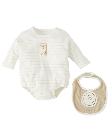ベビー スヌーピー ボーダー ゆる ロンパース スタイ 2点セット ベビー服 子供服 男の子 女の子 身長70 80cm ニッセン Nissen ニッセン Paypayモール店 通販 Paypayモール