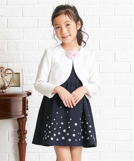 日本製通販 スーツ ワンピース 子供服 身長110 1 130cm ニッセン Nissen ニッセン Paypayモール店 通販 Paypayモール フォーマル キッズ 女の子 卒園 入学 花柄刺しゅう アンサンブル ボレロ 通販在庫 Www Garutkab Go Id