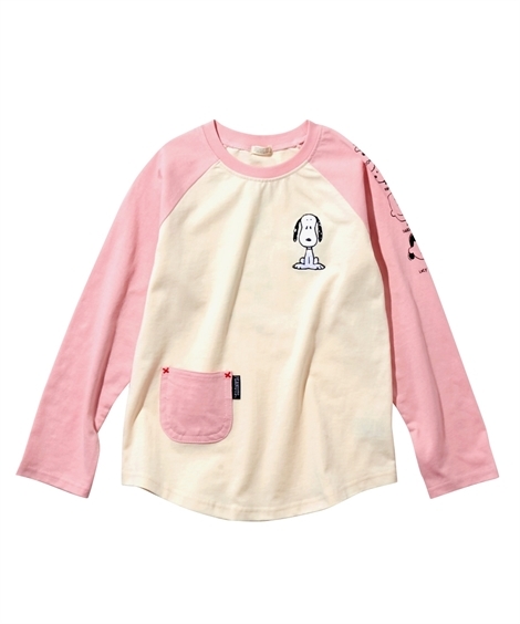 スヌーピー Tシャツ カットソー キッズ ラグラン 長袖 男の子 女の子 ベビー服 子供服 身長80 130cm ニッセン Nissen ニッセン Paypayモール店 通販 Paypayモール