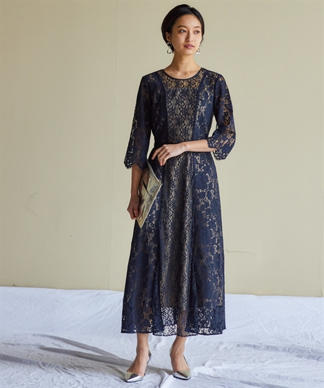 一番の贈り物 ニッセン ドレス ワンピース レディース Callarus Panel Lace スーツ・フォーマル・ドレス