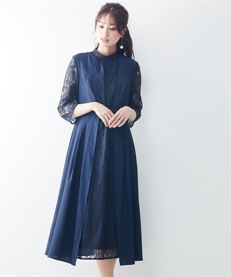 Callarus 黒 パーティードレス L ニッセン ドレス ワンピース レディース 結婚式 パーティー