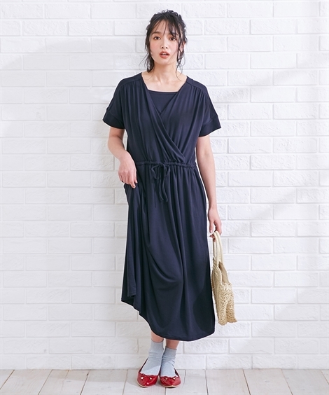 ワンピース マタニティ ママ 犬印本舗 産前 産後 授乳服 カシュクール M L ニッセン Nissen ニッセン Paypayモール店 通販 Paypayモール