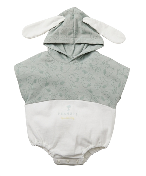 ロンパース ベビー スヌーピー 耳フード付 半袖 ベビー服 子供服 ニッセン 身長70 男の子 女の子 80cm Nissen おすすめ特集